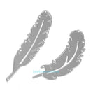 2 Pcs Metal Feather Cutting Dies Stencils DIY Scrapbook Paper Cards Album Decor