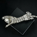 Large Size Metal Tiger Brooch Pin Chinese Zodiac Animal Fashion Garment Jew L2D4