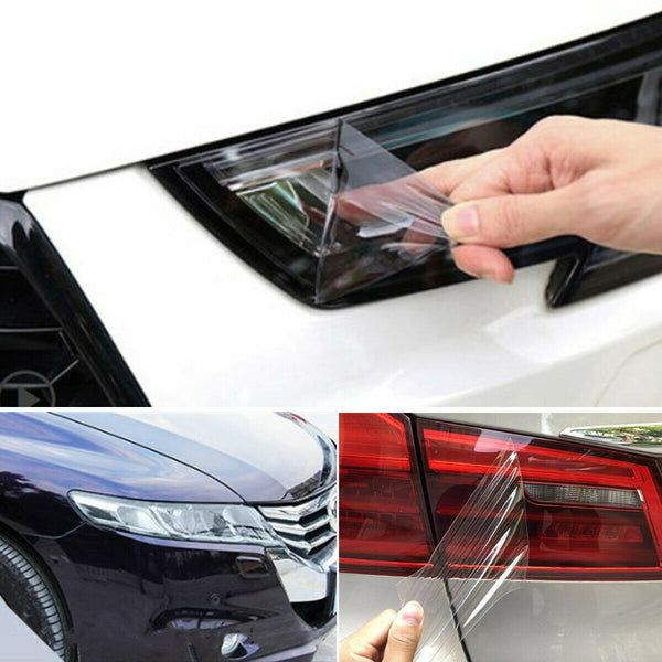 1 Roll 40cmx120cm UV Sunlight Protection Vinyl Headlight Wrap Cover Clear Film