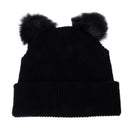 Women  Cat Ears Hat Knitted Acrylic Warm Winter Beanie Caps Crochet Fur