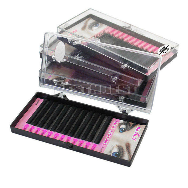 4 Tray Individual  Eyelash Extensions Curl 8/10/12/14mm Beauty tool Hot