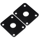 2pcs Guitar Output Jack Socket Square Plates for LP Guitar Bass (Black) A