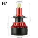 H7 1800W 270000LM 4-Sides LED Headlight Kit Hi/Lo Power Bulb 6000k FT
