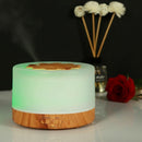 500Ml Ultrasonic Air Humidifier Led Light Wood Grain Essential Oil Diffuser