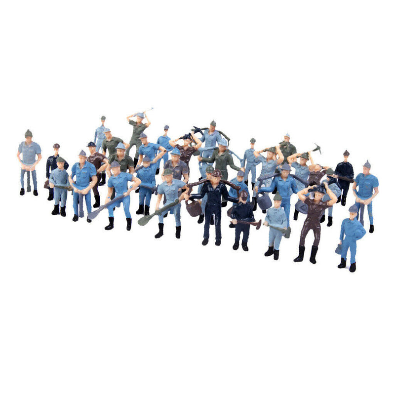 Railway Construction Workers Figures 1:42 Scale Railroad Worker People