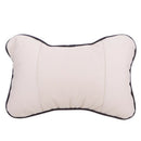 Travel Car Auto Seat Head Neck Rest Leather Cushion Pad HeadRest Bone Pillow