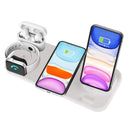 6 In 1 Qi 15W Fast Wireless Charging Station Type C USB Charger Stand DockB Gw