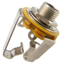 2Pcs Electric Guitar Socket 6.35mm 1/4"Stereo Output Jack Open Circuit PartB