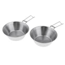 2 Pieces Stainless Steel Foldable Camping Bowls Outdoors 2 Bowls