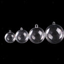 10x Clear Plastic Ball Baubles Sphere Fillable Christmas Tree Ornament 60mm