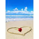 Love Beach 5D DIY Full Round Drill Diamond Painting Mosaic Handmade Crafts