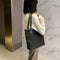 Fashion Large Capacity Handbag Canvas Shoulder Shopping Totes Bags (Black)
