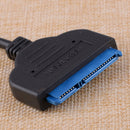 New USB 3.0 To SATA 22 Pin 2.5 Inch Hard Disk Driver SSD Adapter Cable Converter