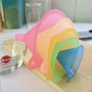 5Pcs/Set Plastic Liquid Oil Funnel Colorful Kitchen Tools 5 Variety Sizes v D5R5