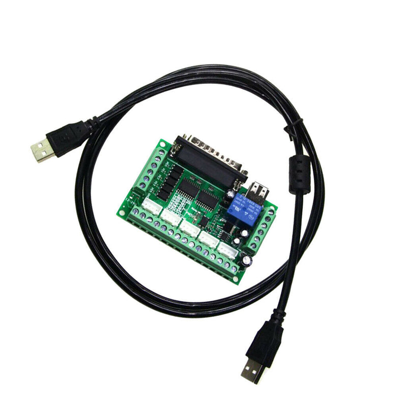 5 Axis MACH3 Stepper Motor Driver Breakout Board Repair Accessory with Cable