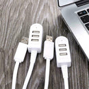 Mini 3Port USB 2.0 Multi High Speed HUB Splitter Expansion For Desktop Laptop PC
