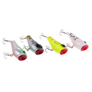 4pcs Fishing Lures Baits Floating Bass Crankbaits Popper Hard Lures Hooks
