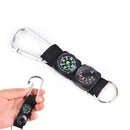 3 in 1 Multifunction Camping Hiking Carabiner w/ Keychain Compass Thermometer3C