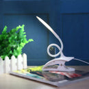 LED USB Eye-protection Reading Night Light Clamp Kids Study Desk Lamp(White