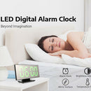 New Upgrate Digital Alarm Clock LED Mirror Clock Multifunction Snooze Displ N7W4