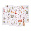 6x Camping Outfit Adhesive Stickers Scrapbooking DIY Decoration Diary StickersJR