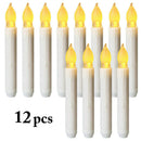 12X LED Flameless Taper Candles Realistic Battery Operated Lights for XMA PXY