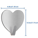 12 Pack Adhesive Hooks, Heart Shape Seamless Sticky Hooks, Heavy Duty Stain W9E3