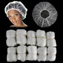 100pcs Disposable One-off Hotel Home Shower Bathing Clear Hair Elastic Cap Hats