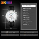 Skmei Business Quartz Men'S Watch Fashion Simple Leather Strap Watch Alloy