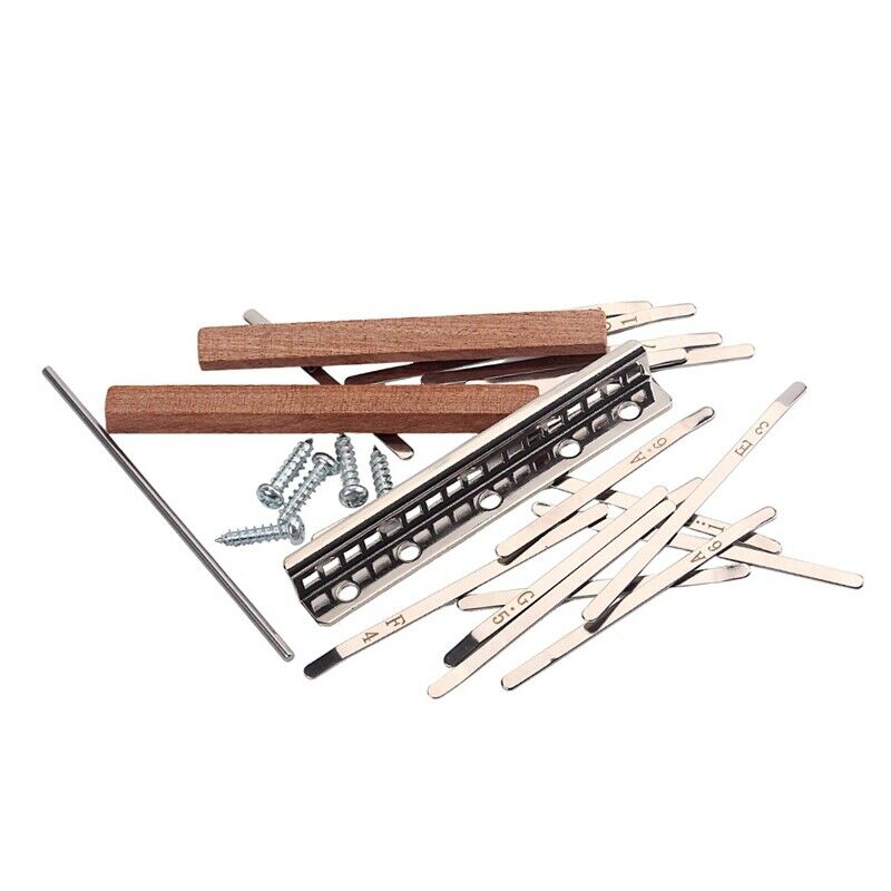1 Set Steel Kalimba Mbira DIY 17 Keys with Thumb Piano Bridge Musical Instr Y4N5