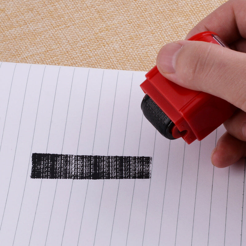 1.6CM SelfInking Stamp Guard Your ID Roller Stamp Office Messy Code Security
