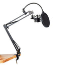 NB-35 Microphone Scissor Arm Stand and Table Mounting Clamp&NW Filter Winds