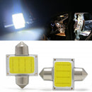White 31mm 12smd COB LED DE3175 Bulb Festoon For Car Interior Dome Map Light