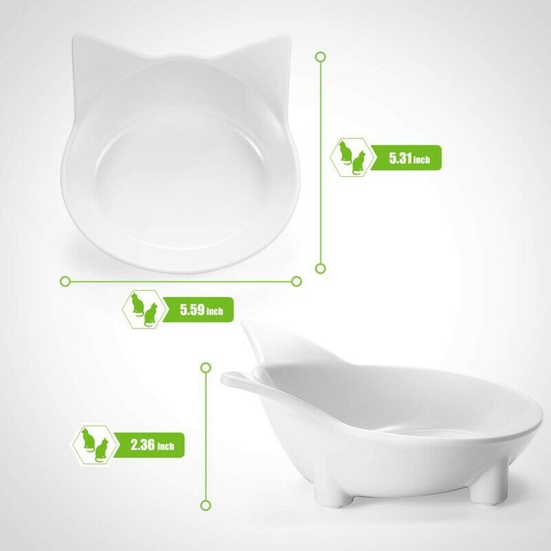 Cat Bowl, Shallow Cat Food Bowls,Wide Cat Dish,Non Slip Cat Feeding Bowls,C I5Q8