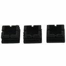 Square Table Chair Leg Tube Pipe Feet Insert Cap 25mmx25mm 20pcs Black