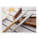 1 Pair Stainless Steel Chopsticks and 1 Wooden Bowl for Sald Fruit Dinner
