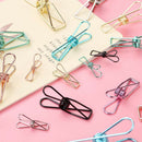 6 pcs/Set Cute Fish Clip Hollow Out Metal Binder Paper Clip Office Supplies BX