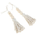 2Pcs Tassle Farmhouse Beads Natural Wood Bead Garland Rustic Wedding Ornament Gw
