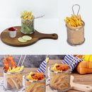 2Pcs Of Set Mini Round Fries Basket Oil Strainer French Fries Chef Kitchen