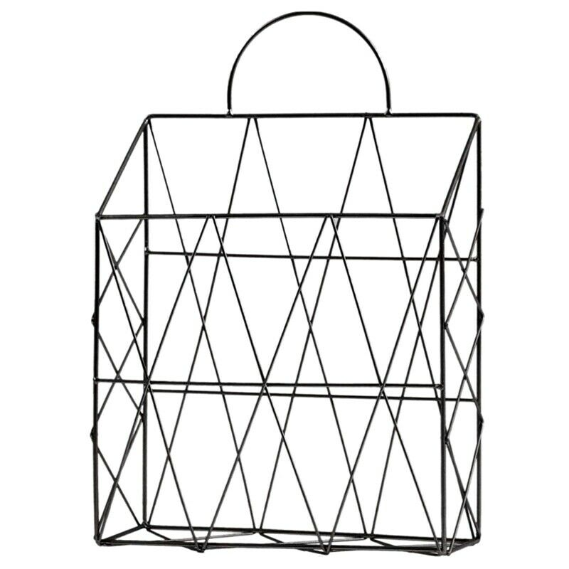 Magazine Holder Hanging Wall Mounted Newspaper Periodical Book Document Fil T6X4