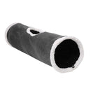 Collapsible Pet Cat Tunnel for Indoor Outdoor Suede Hideaway Tube Play Toys A