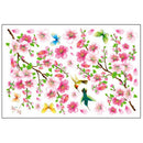 Pink Flowers Wall Stickers,Adhesive Art Decals, For Kids Room Birthday Gift