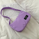 Casual Nylon Women Handbag Totes Female Zip Underarm Shoulder Bag (Purple)
