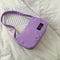 Casual Nylon Women Handbag Totes Female Zip Underarm Shoulder Bag (Purple)