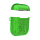 Green Earphone Casing Protective Skin Cover with Buckle For AirPod 1 Gen