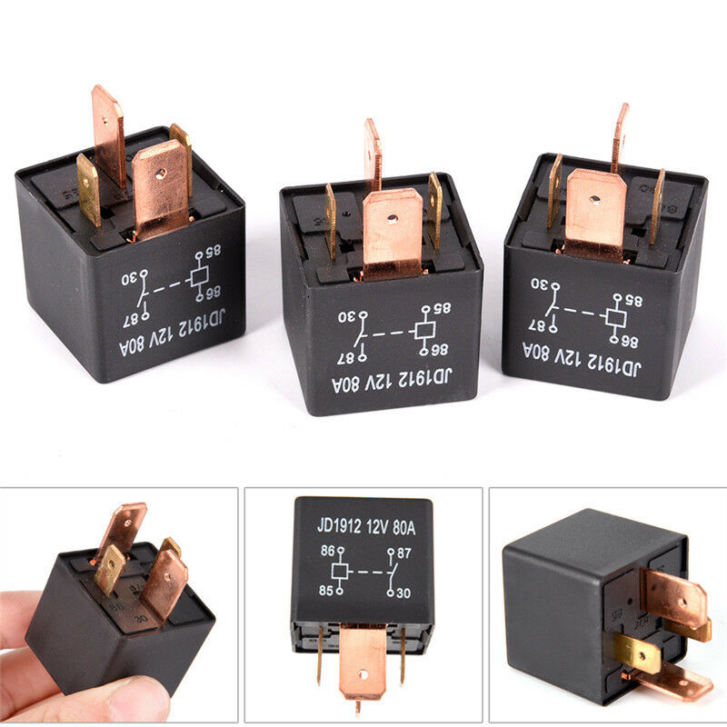 Waterproof Heavy Duty Relay 4Pin DC 12V 80A JD1912 Automotive Car Relay Hj