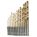 13x Hex Shank Twist Drill High Speed Steel Titanium Coated Engineering Tool XRC