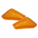 2pcs Yellow Front Indicator Turn Signal Light Lens Cover Shell Left and Right
