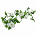 Artificial Rose Silk Flower Vine Garland Home Wall Party Wedding Decor Whit P8O2