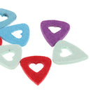 8pcs Hollow Heart Felt Picks Plectrum for Acoustic Electric Guitar 3mm Thick